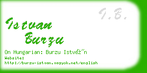 istvan burzu business card